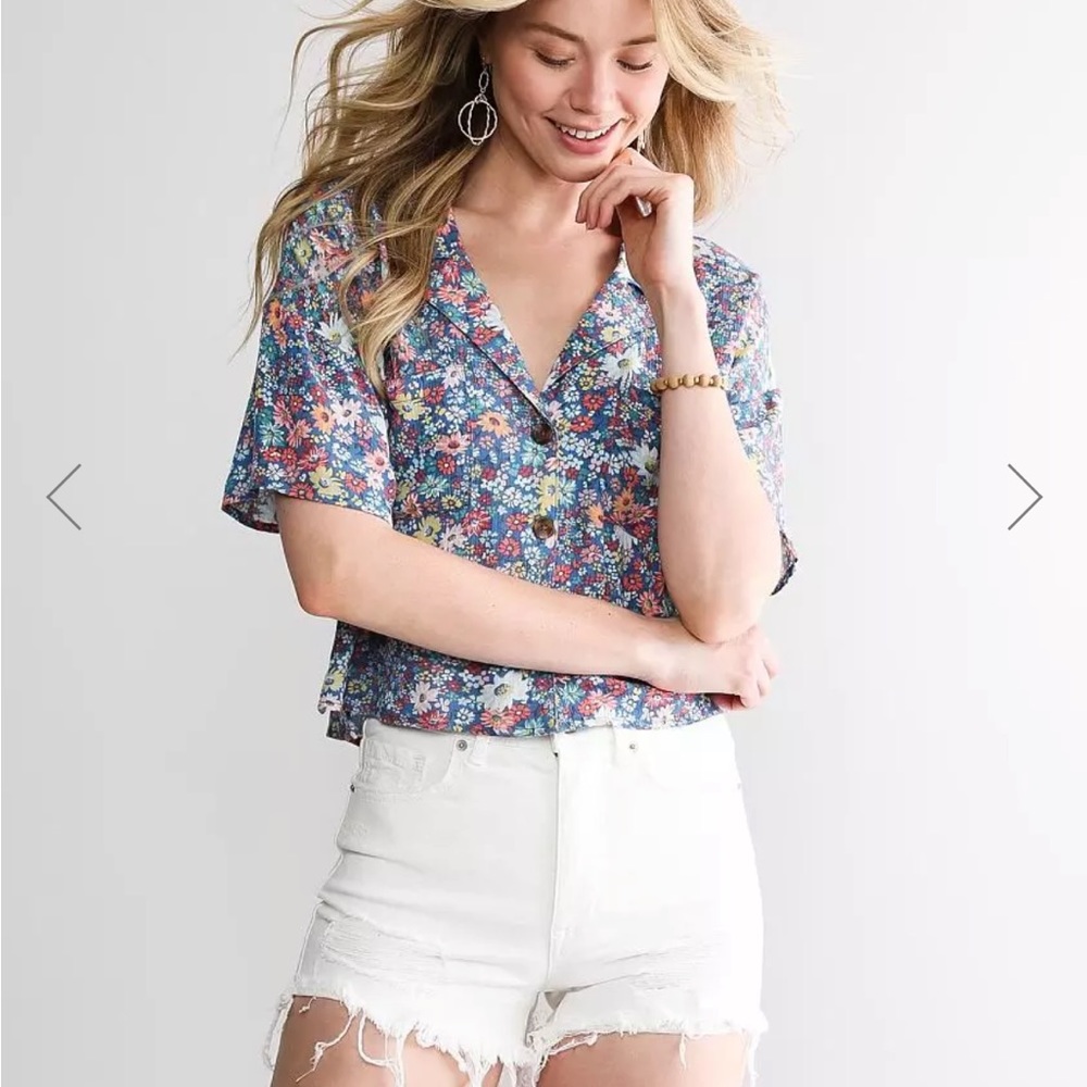 O’Neill Ophelia Crop Button Up